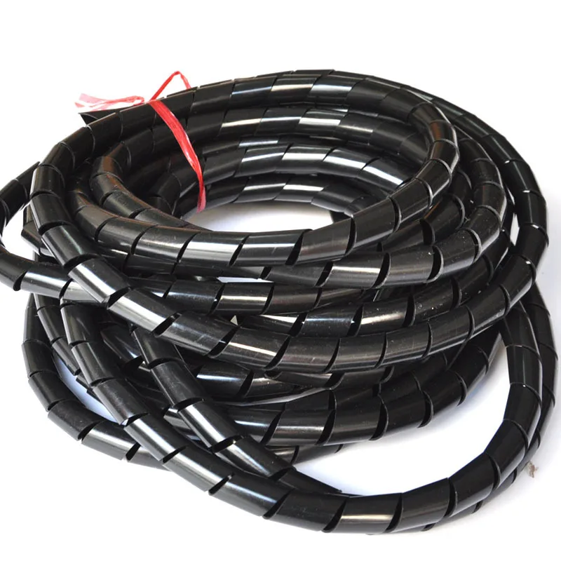 New Arrival 25mm * 10m length Cable Wire Spiral Tidy Wrap Band Cable