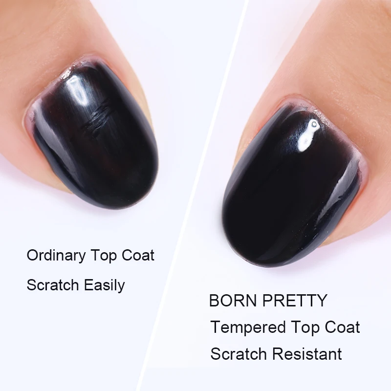 BORN PRETTY Tempered Enhance Nail Base Coat Gel Polish Matte No Wipe Top Coat Soak Off Long Lasting Nail UV Gel Polish Lacquer