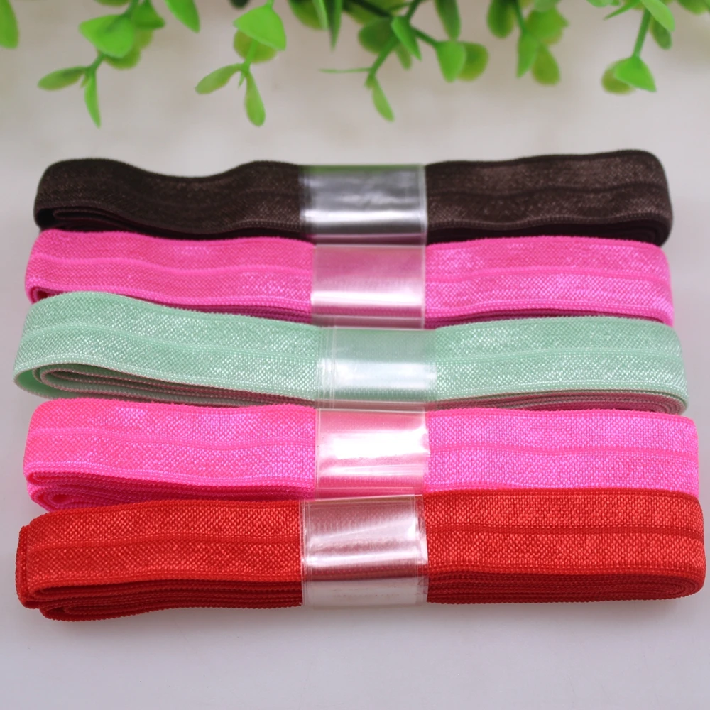 

91colors 5/8" solid fold over elastic for DIY accessaries 10yards per color per lot, please note color number when place order