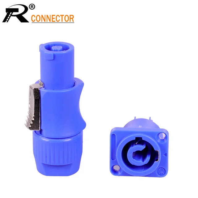 5 Sets 3 Pin Powercon Power Connector Male+Female Powercon Type A NAC3FCA+NAC3MPA-1 Chassis Panel Mount 3 Pin SpeakON Connector