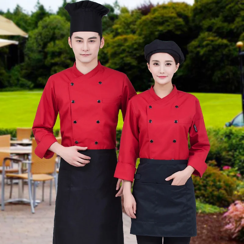 Новинка! Осенне зимняя куртка шеф повара для ресторана кафе бара кухни Gentman