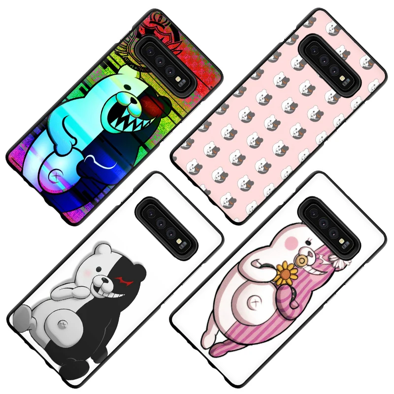 Danganronpa Monokuma мягкий чехол для телефона с изображением цветов Samsung S6 S7 край S8 S9 10