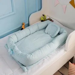 Baby Crib Travel Nest/Crib Portable Washable Baby Bed and Pillow For Children Infant Kid Cotton Cradle With Newborn Bumper Baby Crib Travel Nest/Crib Portable Washable Baby Bed and Pillow For Children Infant Kid Cotton Cradle With Newborn Bumper