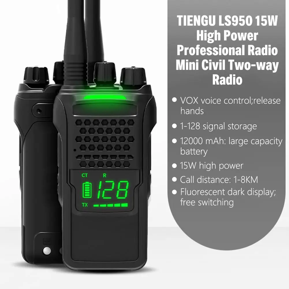 Для TIENGU LS950 15W Walkie Talkie высокомощная профессиональная радио мини Civil двухстороннее радио высокое качество Telsiz Portofoon