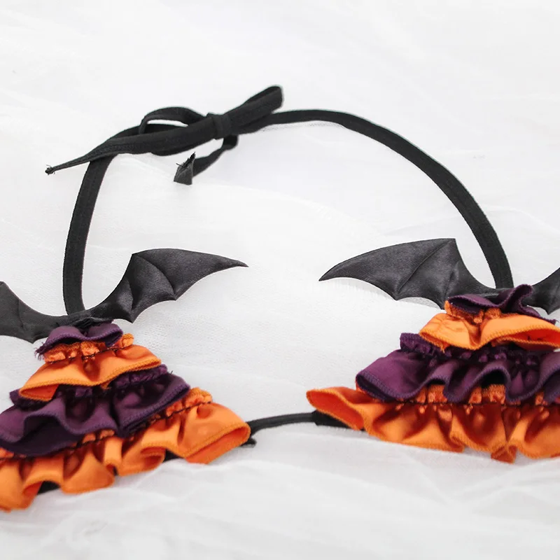 Женское нижнее белье Holloween с изображением тыквы и дьявола комплект из 2 предметов