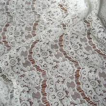 1 ярд Alencon цвета слоновой кости кордовое кружево винтажное волнистое кружево цветочный свадебный кружева для свадебного платья, ширина 47,24''