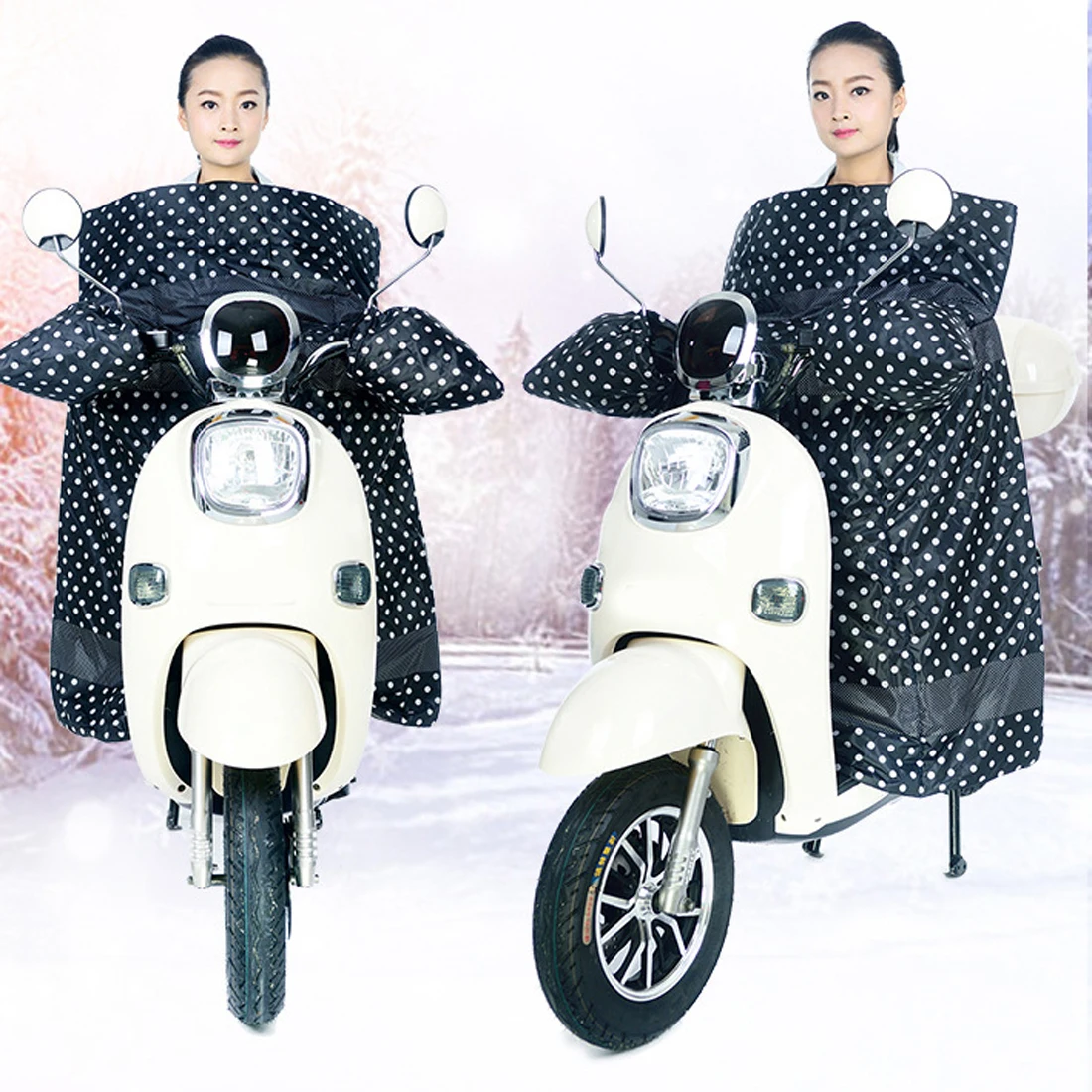 

Dongzhen Motorbike Motorcycle Winter Warm Cover Snow Motor Waterproof Windshield Warm Covers Protect Body Motorbike Ski-Wind