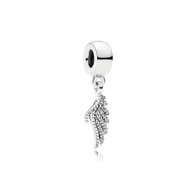 

Kristie 100% 925 Sterling Silver 1:1 Feathers Stud Earrings Pendant Beaded HANGING Charm Clip Ring Bracelet Set