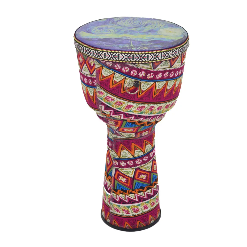 8 дюймов красивый африканский Djembe барабан красочные ткани искусства ABS баррель