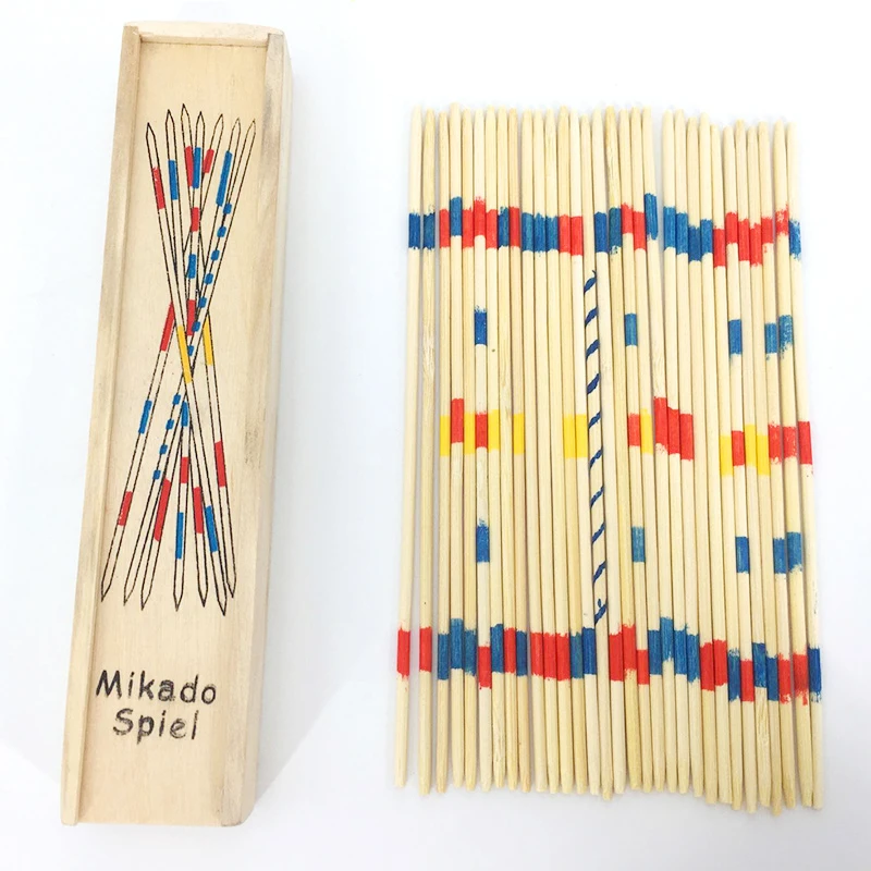 2-4 Year Kids Baby Educational Wooden Math Toy Mikado Spiel Pick Up Sticks Kids Number Counting Montessori Classical Toys