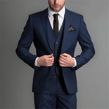 

Fashion Men Suit 2020 Popular Groomsmen Mens Wedding suits Tuxedos Prom Business Men Office Wear (Jacket+Pants+Vest+Tie)