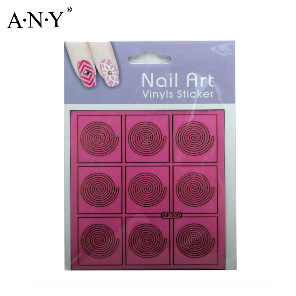 ANY 2016 1PC Nail Stencil Nail Sticker Ultra Thin Pattern Manicure Nail Art Template Tools XY02