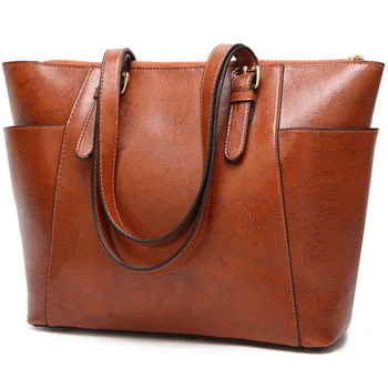 

WxfbBaby 2019 woman bag Quality leather bag Popular evening bags Fashion brown channels handbags bag for women Ladies big totes