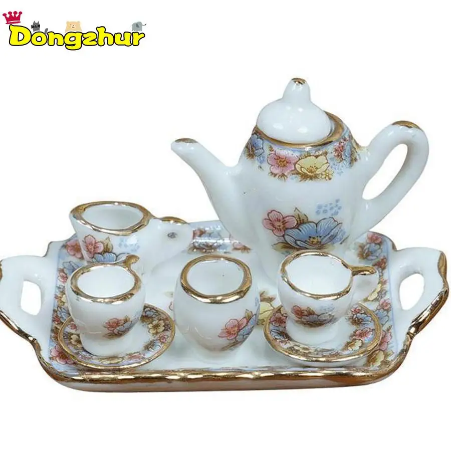 

Dongzhur New Dollhouse Mini 1:12 Porcelain Sets DIY Handmade Doll House Ceramic Ornament Decoration Accessories WWP0367