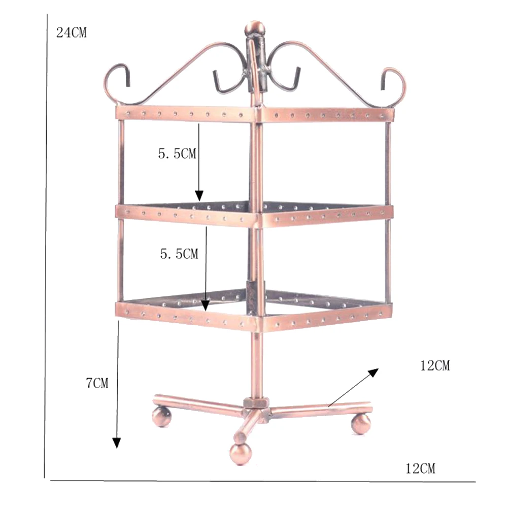 72 Отверстия металлическая стойка для украшений ожерелье держатель поворотный выставочный элемент Декор