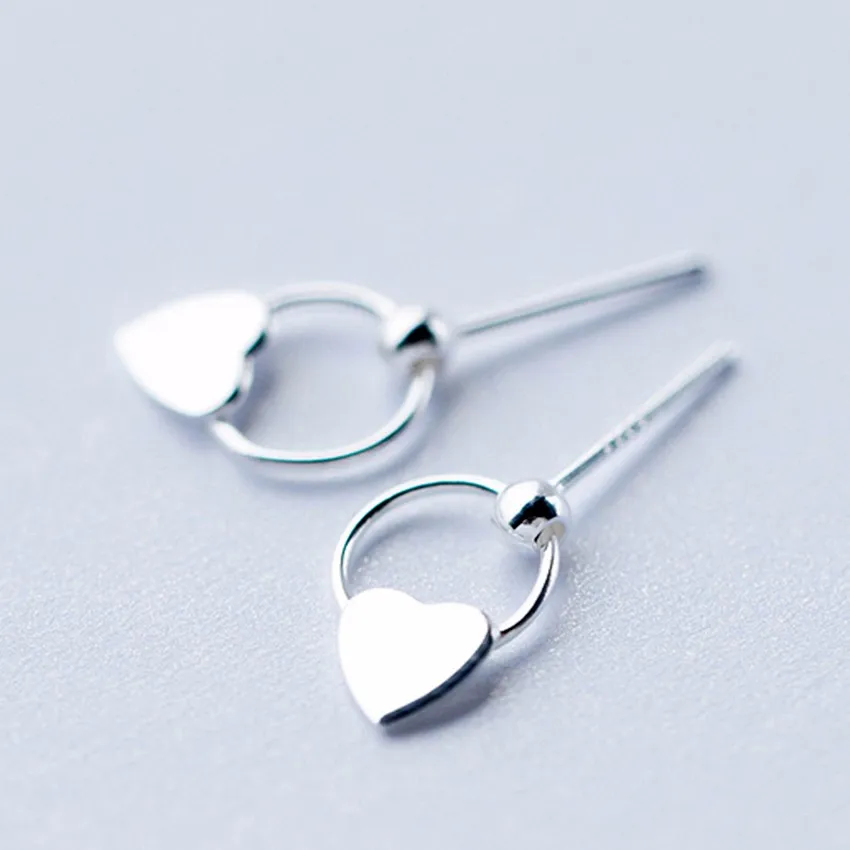 heart earrings silver