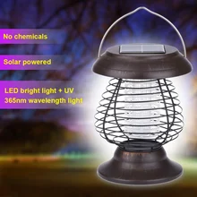 На солнечных батареях УФ Жук Zapper Отпугиватель вредителей уничтожитель насекомых и комаров и светодиодный садовый светильник и походный фонарь для пеших прогулок