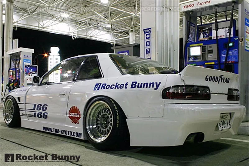 1989-1994 Nissan S13 Silvia PS13 Rocket Bunny V1 Style Body kit FRP (8)