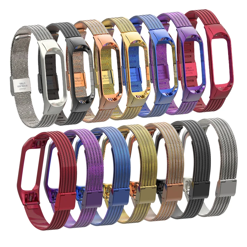 Металлический браслет Pulsera Mi Band 3 ремешок на запястье для Xiaomi Miband смарт Pulseira