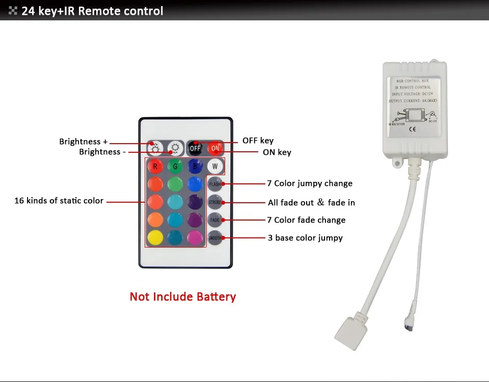 1 шт. светодиодные ленты аксессуары 24key 44key RGB пульт дистанционного управления 12 В США Великобритания ЕС 3A/5A адаптер питания для 5050 3528 2835