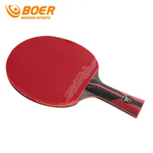 Высококачественная углеродная ракетка для настольного тенниса с резиновой ракетой для пинг-понга с короткой ручкой для настольного тенниса с длинной ручкой