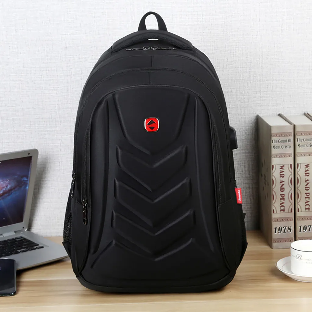 Fashion man laptop backpack Men's New Business Backpack Computer Bag Travel Backpack Clamshell Multifunctional#EX