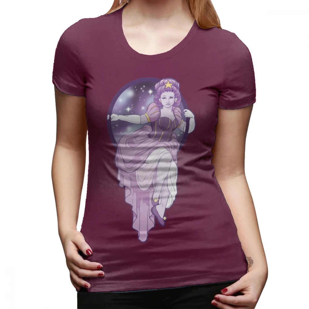 Кусковая принцесса пространства футболка Космическая принцесса футболка графическая 100 хлопчатобумажная женская футболка с круглым вырезом короткий рукав Повседневная женская футболка - Цвет: Коричневый