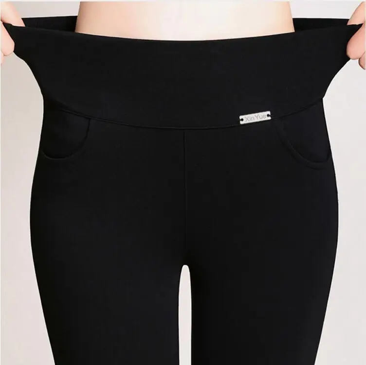 

2018 autumn Winter High waist women office work pencil pants plus size ladies formal trousers female 5XL