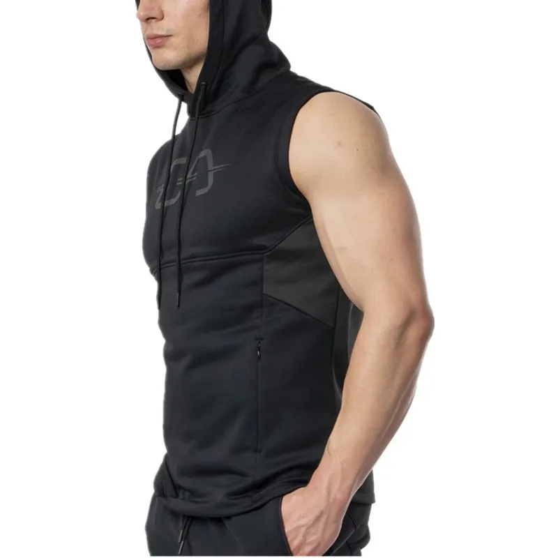 

Men Sleeveless Hoodie Casual Zipper Pocket Patchwork Cotton Hoodies are Hot sellers for The Latest Fall 2019 Fashion Trend