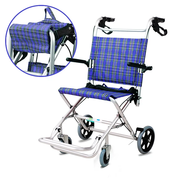 

Aluminum Light Folding Wheelchair Disabled Wheelchair Hand Push Portable Wheelchair For Disabled Elderly Practical Walking Tools