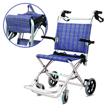 Aluminum Light Folding Wheelchair Disabled Wheelchair Hand Push Portable Wheelchair For Disabled Elderly Practical Walking Tools