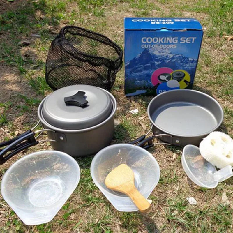 Cookware Sets for 1 2 Person Aluminum Camping Stainless Steel Camping