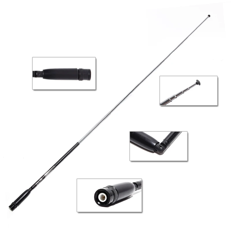 Складная широкополосная телескопическая антенна для ICOM Yaesu Vertex Kenwood Motorola Walkie Talkie