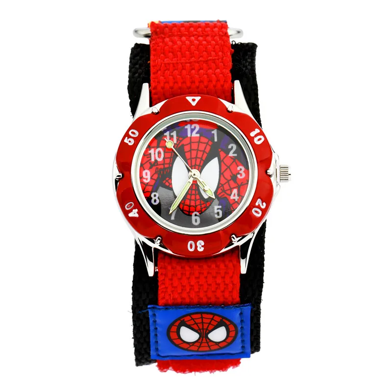 Children s 3D Watch Spider Man Gift Children s Clock Luminous Hands Violet Table Cloth with 4