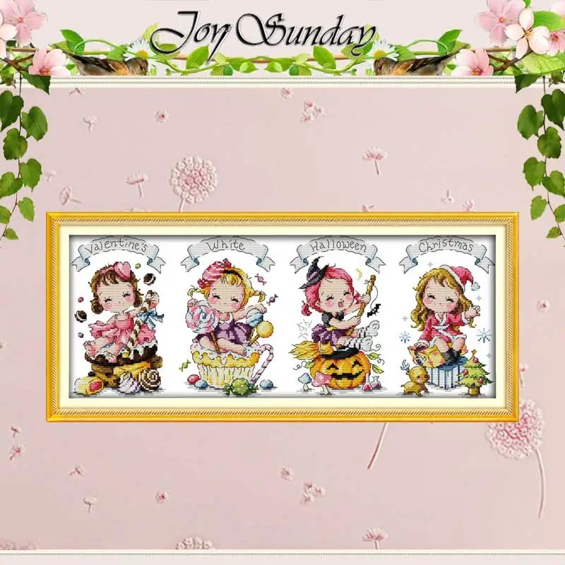 

The special festival Counted Cross Stitch 11CT 14CT Cross Stitch Set Wholesale Cartoon Cross-stitch Kit Embroidery Needlework