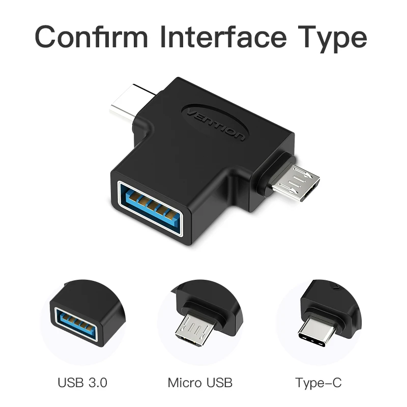 Кабель адаптер Vention USB 3 0 OTG 2 в 1 Micro Type C кабель конвертер для Xiaomi One Plus Nexus 6P C|Кабели