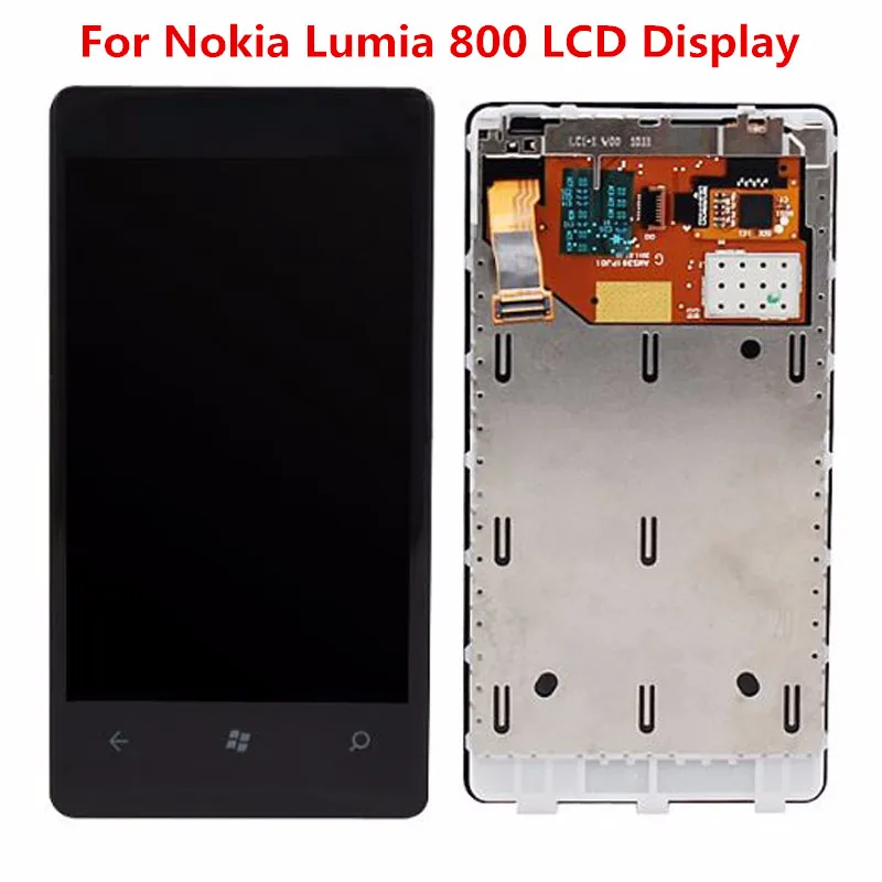 

H-shirley Original LCD display For Nokia Lumia 800 LCD Display with Touch Screen Digitizer Assembly part +gift+tool