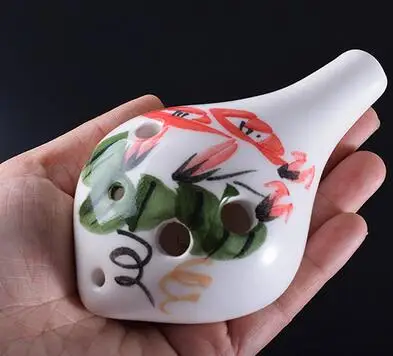 C Tune Ocarina маленькая фарфоровая Флейта Мини 6 отверстий этнический ветровой