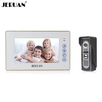

JERUAN Home Safety 7 inch color screen touch key video door phone intercom system 700TVL COMS IR Night vision Camera In stock