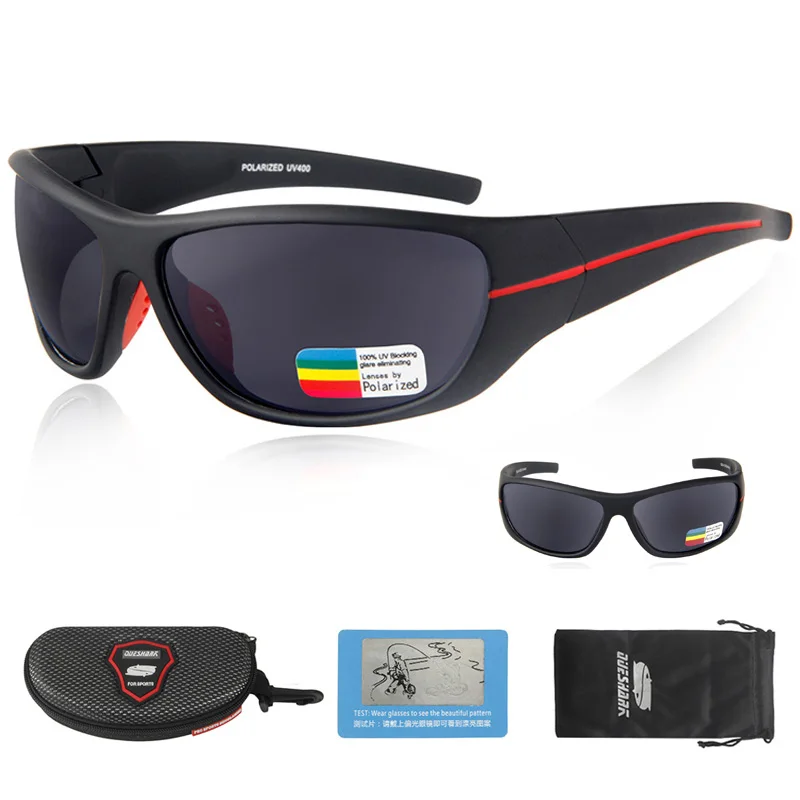 Queshark анти-УФ поляризованные очки для рыбалки, велосипедные очки для верховой езды, велосипедные спортивные очки, очки для альпинизма, очки для рыбалки - Цвет: as picture showed