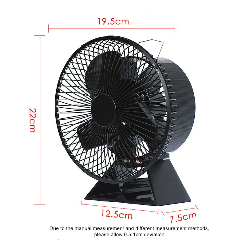 VODA Heat Powered Stove Fan with Protective Cover