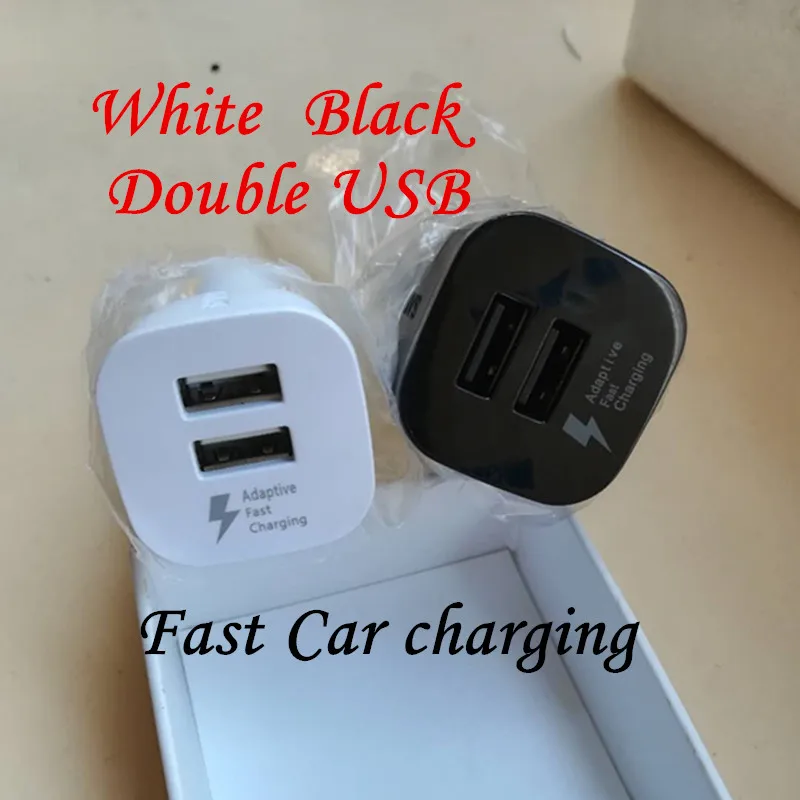 

100pcs/lot A++++ quality 15w 5V-2A daul Double USB Fast Car Charger Adapter For samsung S6 S7 Edge Note 5 100% Fast Charging