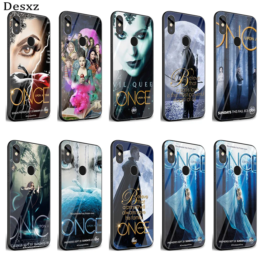

Gerleek Glass Once Upon A Time Diy Luxury Case Cover for Xiaomi Mi 8 Lite 9 A1 A2 Redmi Note 5 6 7 Pro 6A 4X pocophone F1