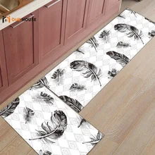 Ourhouse перо геометрический фон аксессуары для ванной комнаты Набор грязи мусора грязи Траппер воды абсорбирующий пол ковры площадь бегун