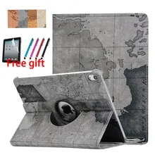 Горизонтальный флип-кожаный чехол с рисунком карты для iPad Pro 11 дюймов, с вращающимся на 360 градусов держателем, аксессуары+ подарок