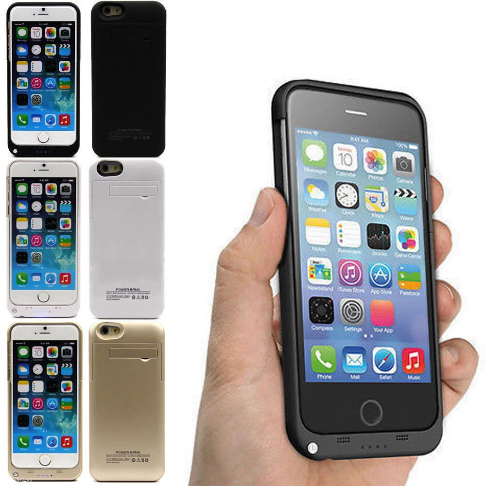 External Battery Charger Portable Power Bank Cover Case For iphone 6 6s