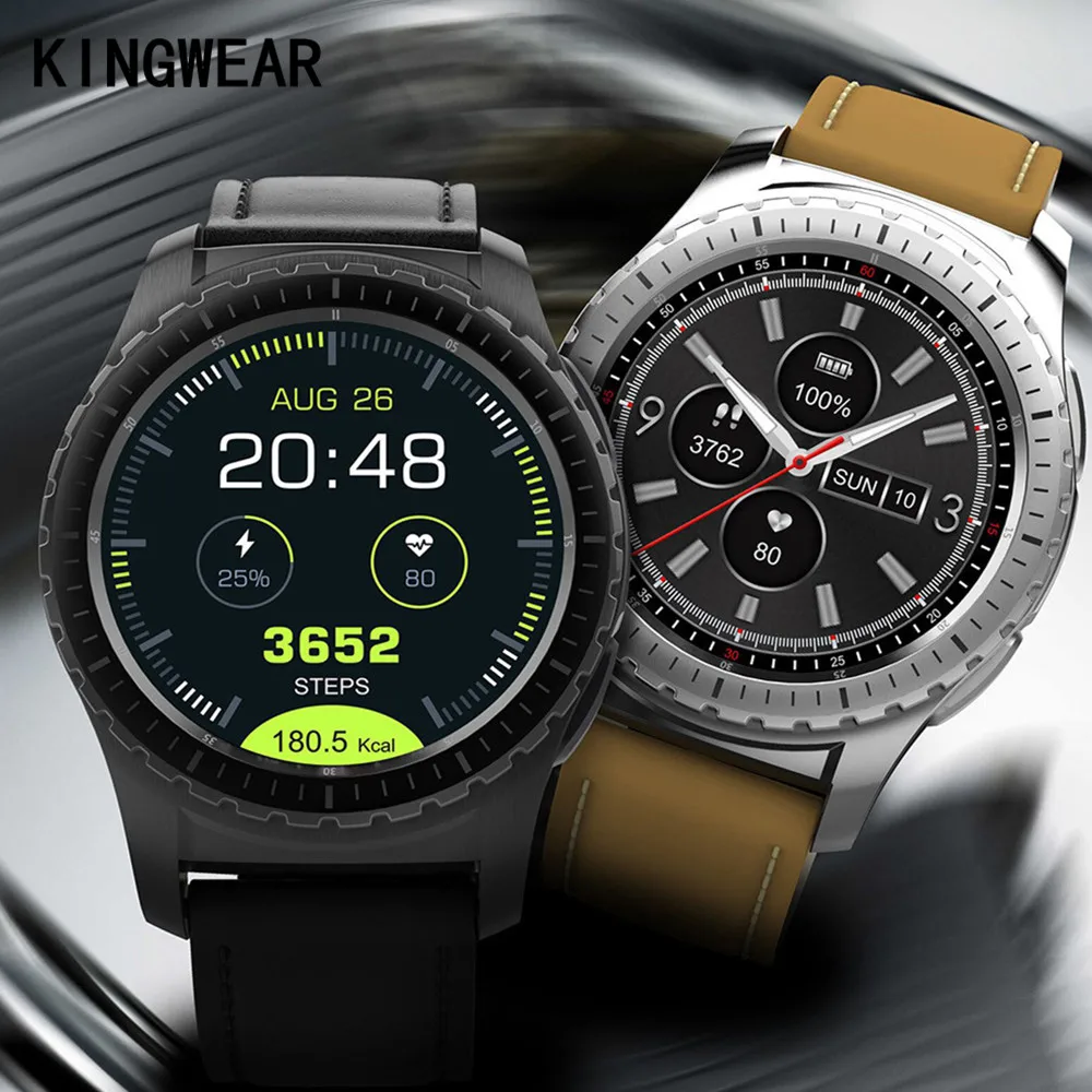 KingWear KW28 Smartwatch телефон 1 3 дюймов Шагомер монитор сердечного ритма Удаленная
