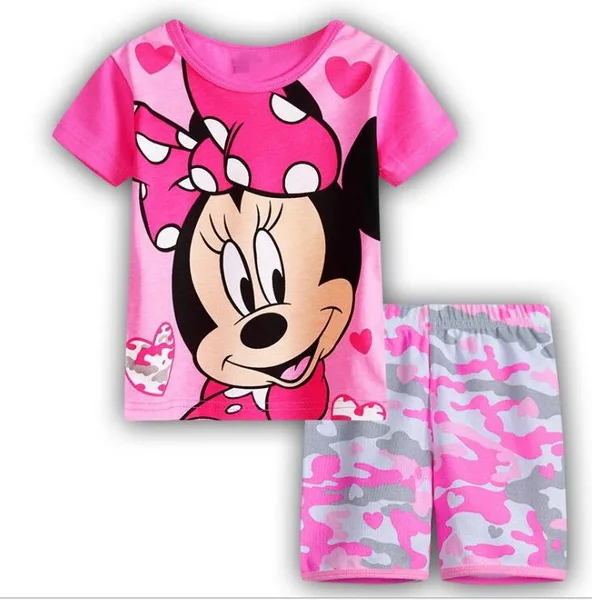 Летний Пижамный комплект для мальчиков и девочек, брендовая Домашняя одежда с героями мультфильмов, комплект одежды принцессы для девочек, детские пижамы, детские пижамы - Цвет: Серебристый