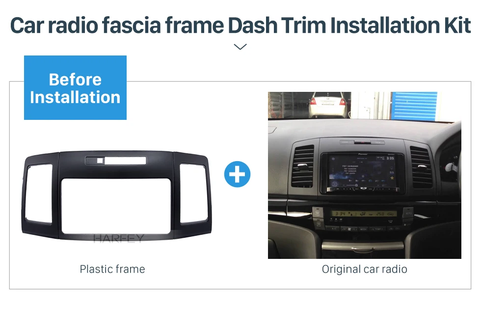 Harfey 2Din Автомобильная панель Авторадио фасции комплект для установки крепления для Toyota Allion 240 крышка InDash отделка установка рамка Комплект 202*102 мм