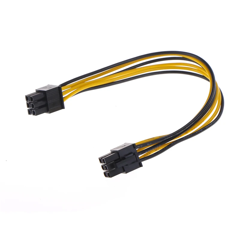PC امدادات الطاقة وحدة المعالجة المركزية موليكس 6 دبوس إلى 6 دبوس PCI صريحة بطاقة جرافيكس موصلات كابل الطاقة الخطان